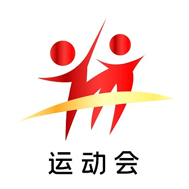 红色小人运动会LOGO