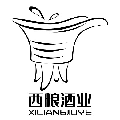 黑色线条酒樽LOGO