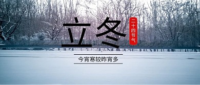 立冬雪林白色摄影写实公众号首图