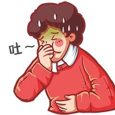 千库编辑原创元素捂嘴准备呕吐患者表情包插画元素
