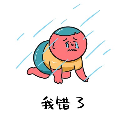 卡通手绘红胖子的日常生活表情包