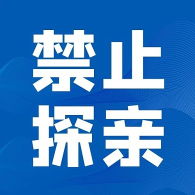 禁止探亲文字蓝色大气公众号次图