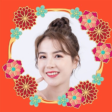 春节中式剪纸边框