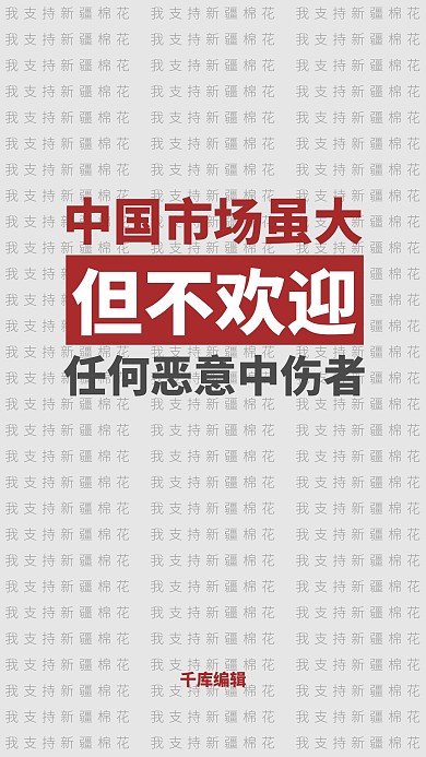 支持新疆棉花简约白色海报