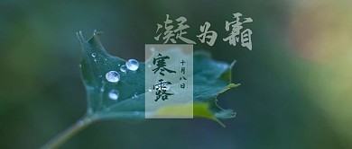 寒露节气绿色摄影公众号首图