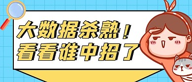 大数据杀熟小女孩和猫咪蓝色黄色卡通创意公众号首图