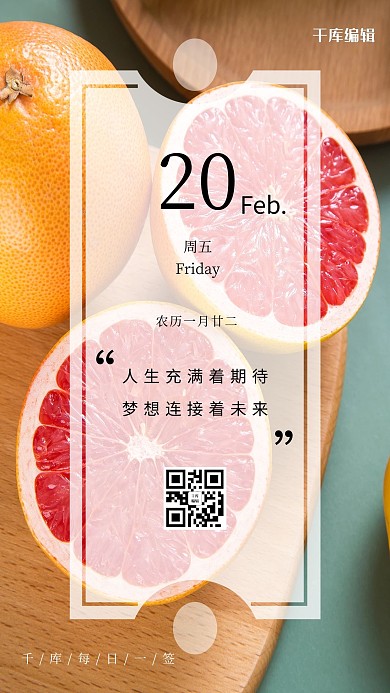 日签西柚水果橙色摄影图海报