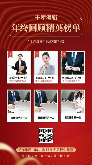 年终总结回顾排行榜海报