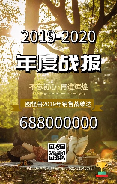 年度战报企业宣传海报