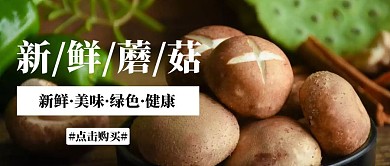 简约创意摄影美食蘑菇公众号封面首图