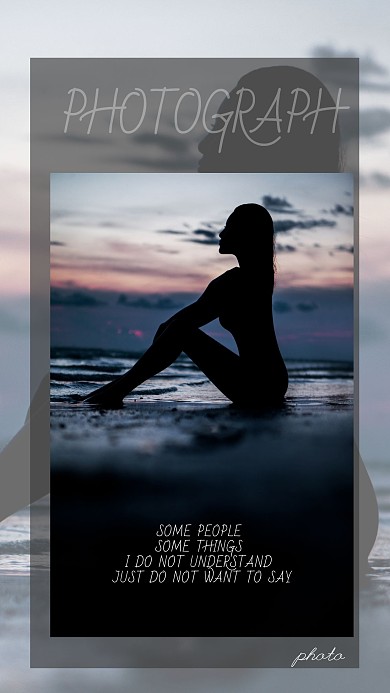 个人艺术写真黑白灰高级简约相册