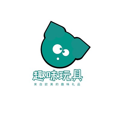 蓝色创意卡通欧美趣味玩具礼品电商LOGO