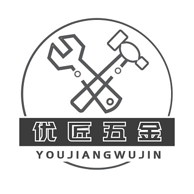 简约创意简单灰色圆形五金工具电商logo