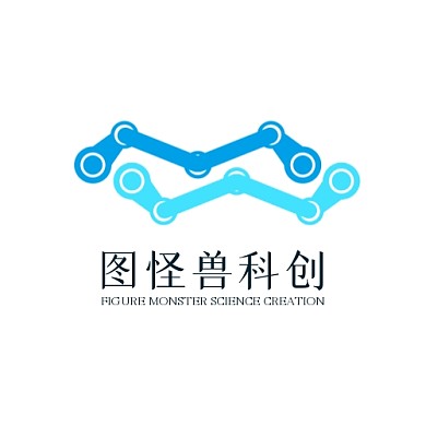 蓝色创业科技简约图形平面LOGO设计