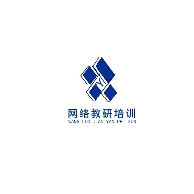 蓝色几何简约网络教研LOGO