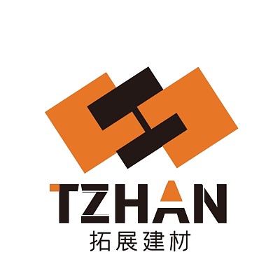 简约创意橙色方块装修建材logo