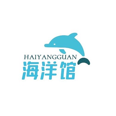 logo海洋馆插图蓝色系创意原创