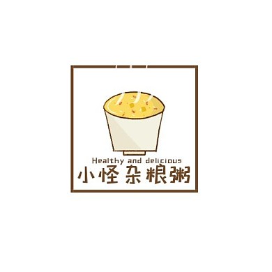 可爱风格杂粮粥logo设计