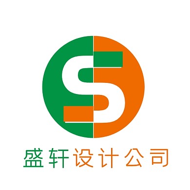 简约创意绿橙圆形设计团队公司logo