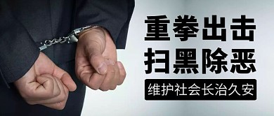 扫黑除恶黑色大气公众号首图