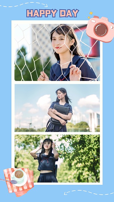 照片写真人物文艺清新手机拼图