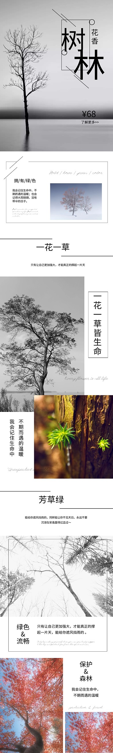 简约生活服务白色详情页