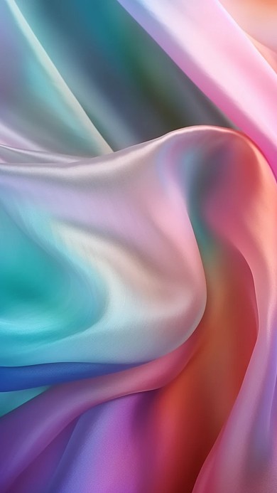 科技风格彩色丝绸扭曲手机海报背景