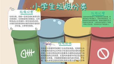 小学生垃圾分类手抄报