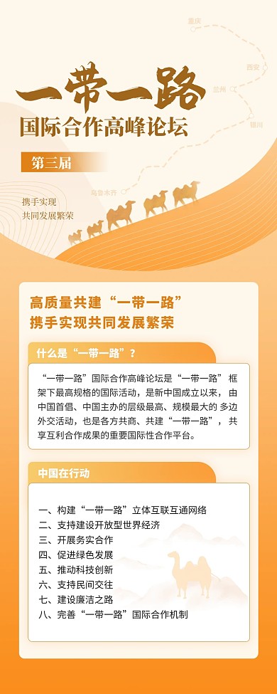 一带一路国际合作高峰论坛宣传营销长图