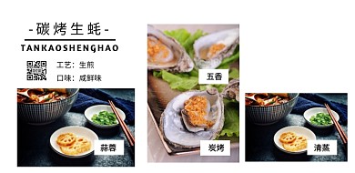 美食横版拼图海报