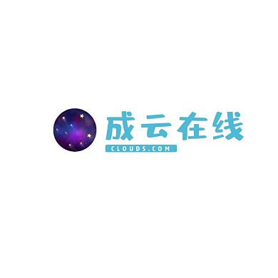 简约蓝色清新电商学习网站logo