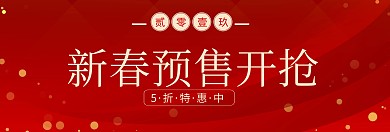 2019新年预售淘宝促销打banner新春预售淘宝banner