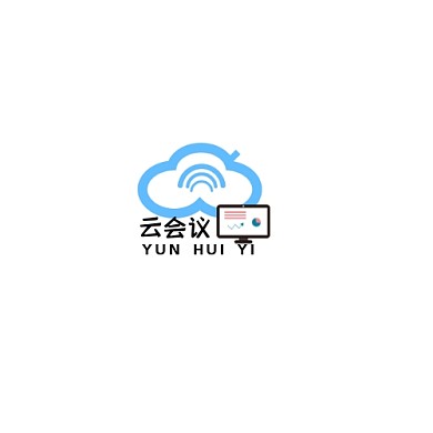 LOGO云会议蓝色调商务风格