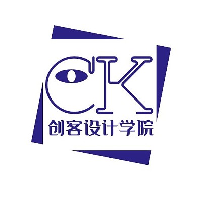 创客学院蓝色简约通用大气logo