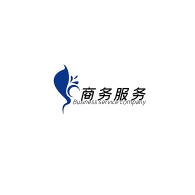 蓝色创意大气商务服务公司logo