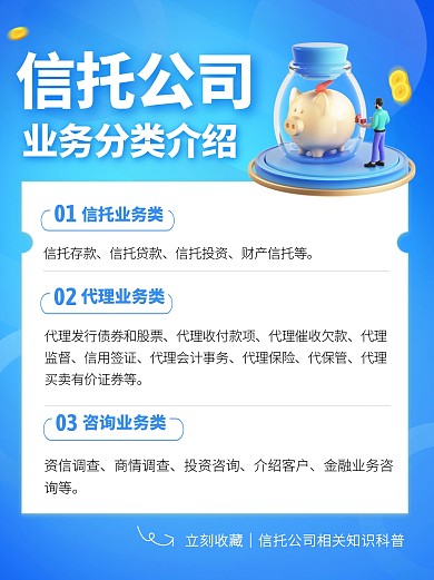信托公司业务分类宣传科普创意小红书