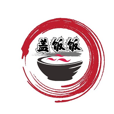 盖饭饭logo设计   在线制图