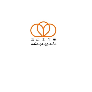 LOGO西点工作室橘黄色调简约