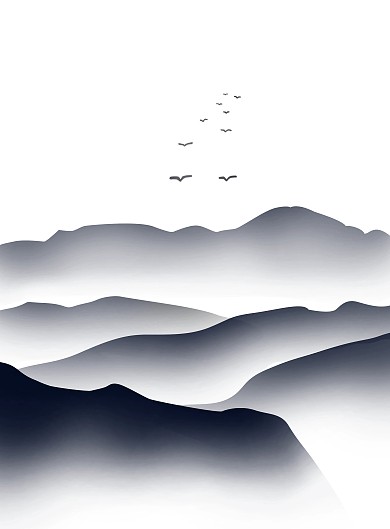 古风山水墨装饰画