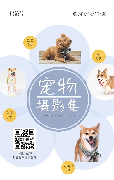 创意花瓣四组宠物摄影集