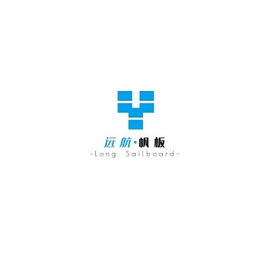 蓝色现代风格帆板logo设计