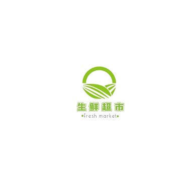 绿色现代风格超市卖场logo设计