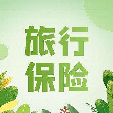 绿色清新暑期旅游出行保险公众号封面次图