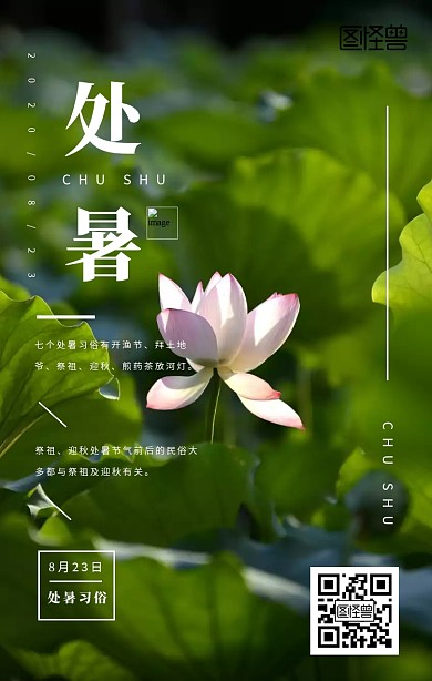 处暑习俗手机海报
