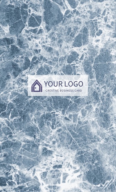 创意简约几何大理石花纹个人名片