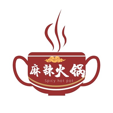 美食麻辣火锅logo设计