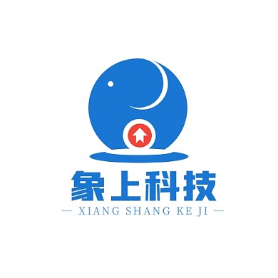 象上科技公司圆形象形红蓝简约LOGO