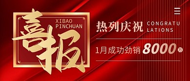 喜报突破8000万简约公众号封面首图