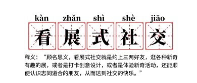 看展式社交名词释义简约公众号封面首图