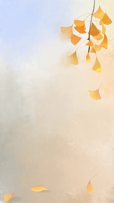 图怪兽原创元素古风银杏背景